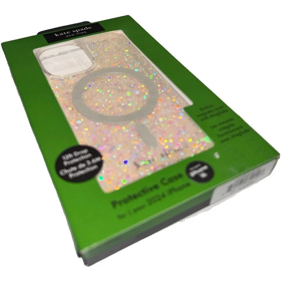 Kate Spade New York Chunky Glitter Hard Protective MagSafe iPhone 16 Case